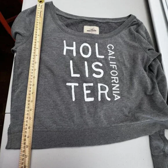 Hollister California Womens Logo Graphic Printed Pullover Sweatshirt Size L - Picture 12 of 13